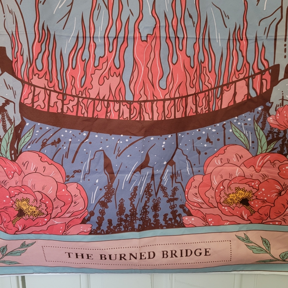 Tarot Card Wall Tapestry The Burned Bridge Lightweight 29" X 36" Divination - Picture 2 of 5